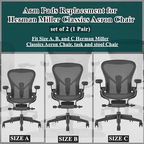 HYEJDRV Chair Armrest Replacement for Herman Miller Aeron, Graphite Black | Ergonomic & Easy Install (70-120 chars) thumbnail 4