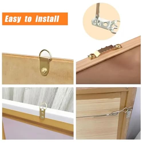 Dianrui 353PCS Picture Hanging Kit with Screws, Saw-Tooth, D Ring Picture Hangers Assortment, Picture Hanging Hardware Tool for Frame Hanging - 7 Models | 200g (0.44 lb) thumbnail 3