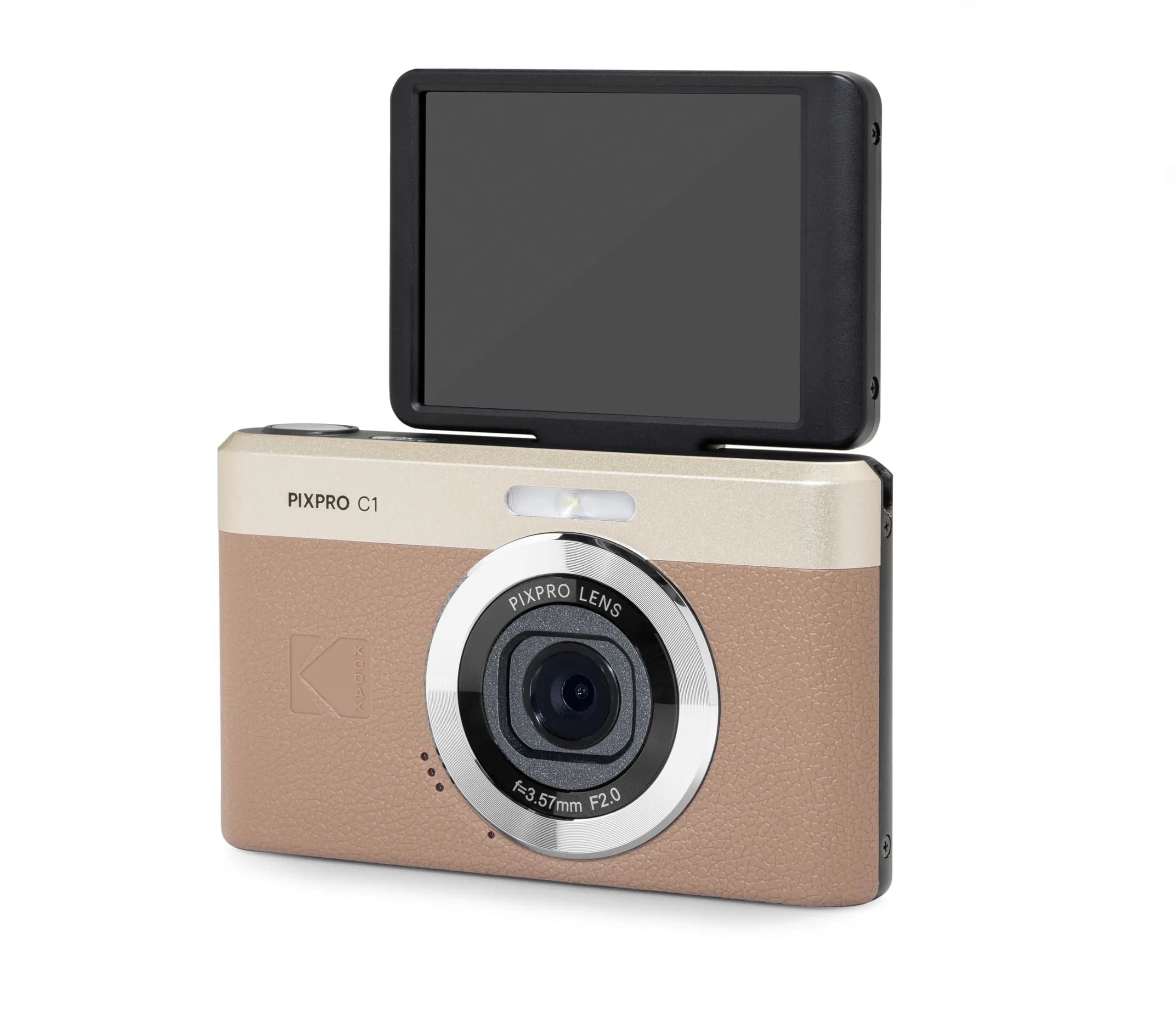 Kodak PIXPRO C1 Compact Digital Camera Brown | 13MP 1/3 BSI CMOS, 26mm F/2 Fixed-Focus, 4x Digital Zoom, 2.8" 180 Degree Tilt LCD, 1080p/60fps, USB-C Charging - view 5