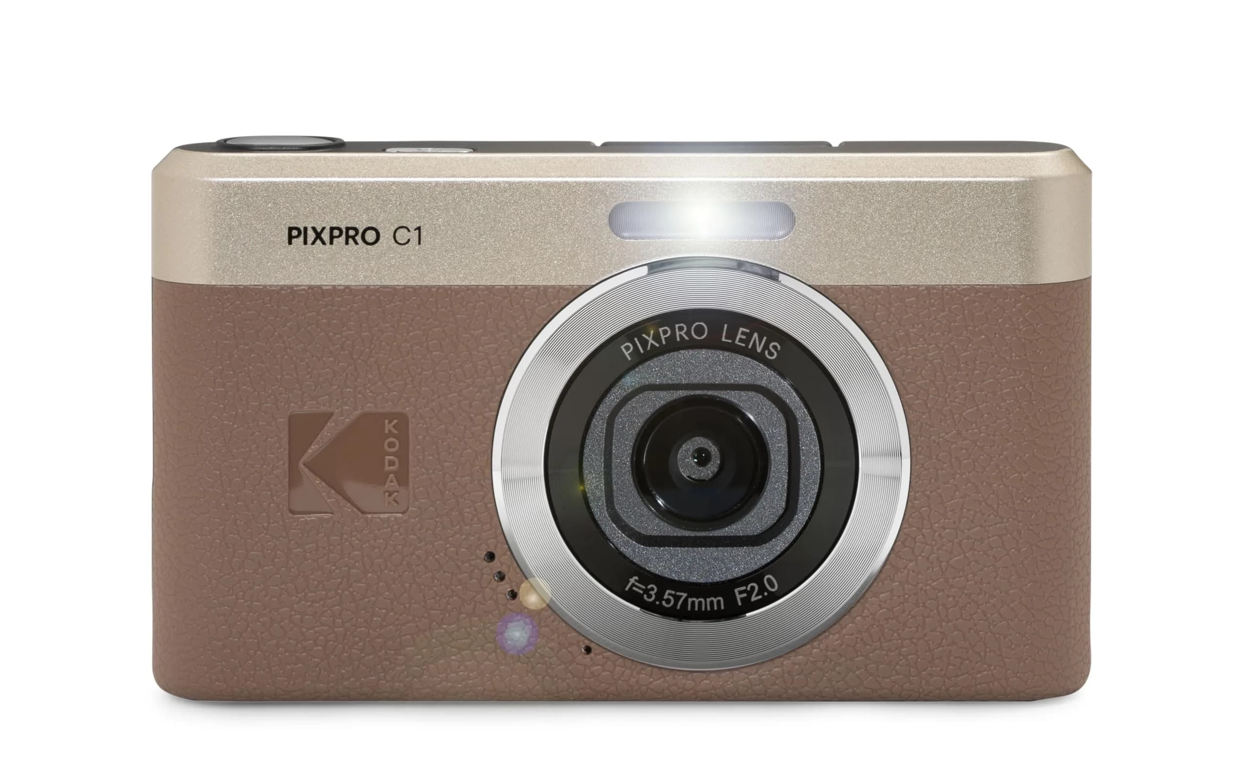 Kodak PIXPRO C1 Compact Digital Camera Brown | 13MP 1/3 BSI CMOS, 26mm F/2 Fixed-Focus, 4x Digital Zoom, 2.8" 180 Degree Tilt LCD, 1080p/60fps, USB-C Charging - view 6