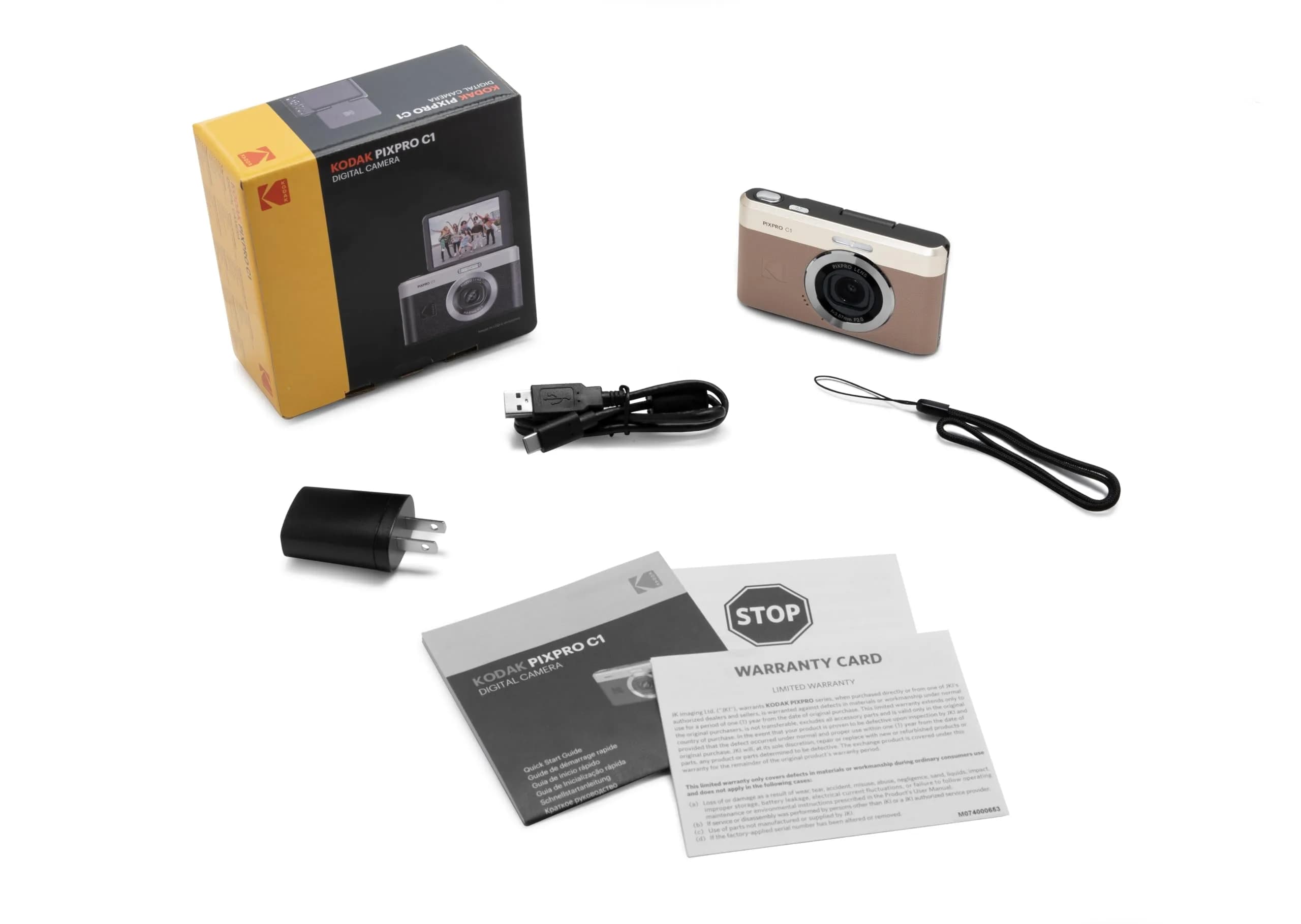 Kodak PIXPRO C1 Compact Digital Camera Brown | 13MP 1/3 BSI CMOS, 26mm F/2 Fixed-Focus, 4x Digital Zoom, 2.8" 180 Degree Tilt LCD, 1080p/60fps, USB-C Charging - view 7