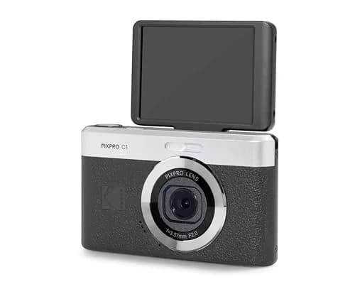 Kodak PIXPRO C1 Digital Camera, 13MP Compact Point & Shoot with 4X Optical Zoom, 180 Degree Flip Screen, 1080p HD Video, Black thumbnail 5
