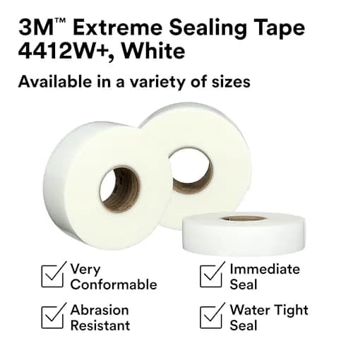 3M White Extreme Sealing Tape 4412W+ | Waterproof, Conformable, Quick Adhesion thumbnail 2