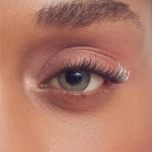 FALSCARA WICKED X False Eyelashes Natural Volume | Blue Glitter, 10 Clusters, 8-10mm, Reusable, DIY Lash Kit with Mini Bond & Applicator thumbnail 6