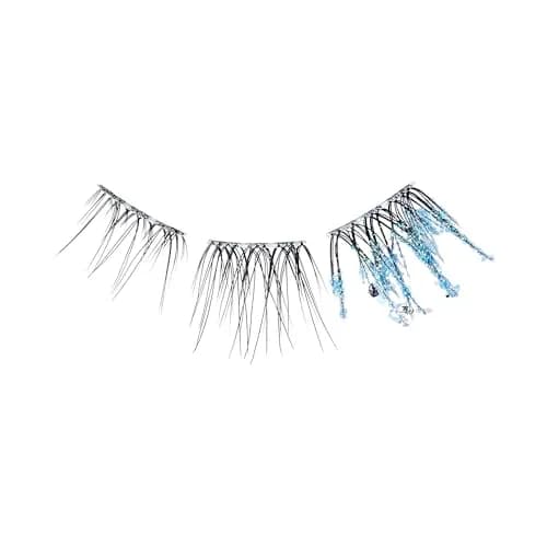 FALSCARA WICKED X False Eyelashes Natural Volume | Blue Glitter, 10 Clusters, 8-10mm, Reusable, DIY Lash Kit with Mini Bond & Applicator thumbnail 9