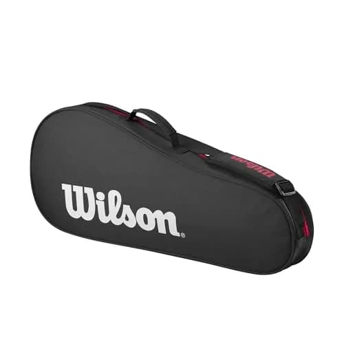 Wilson Advantage 3 Pack Tennis Bag - Black/Red, 76cm (30") x 30cm (12") x 8cm (3") | Holds 3 Rackets thumbnail 2
