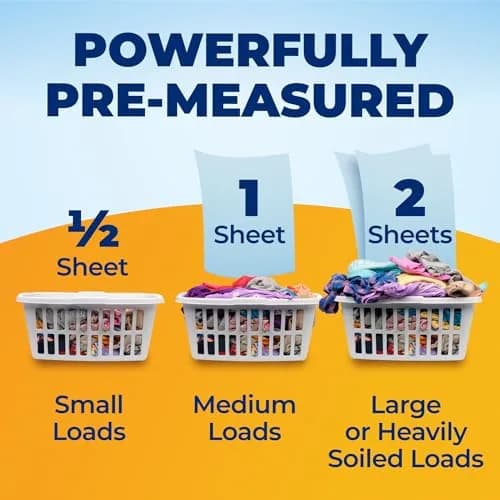 ARM & HAMMER Power Sheets Laundry Detergent, Fresh Breeze, 35 Count | HE Compatible, Plastic-Free Sheets thumbnail 9