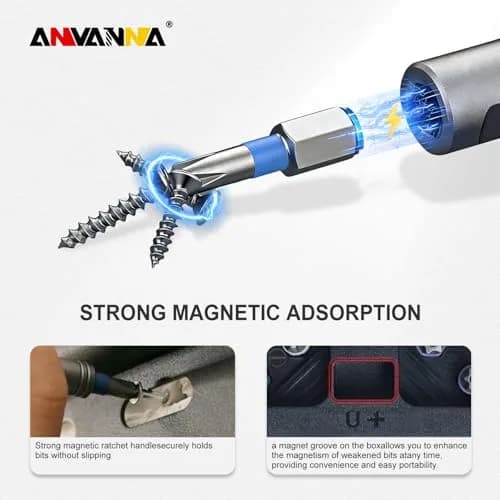 ANVANNA 42 in 1 Magnetic Screwdriver Set | Multi Bit Ratcheting Tool for DIY & Professionals thumbnail 5