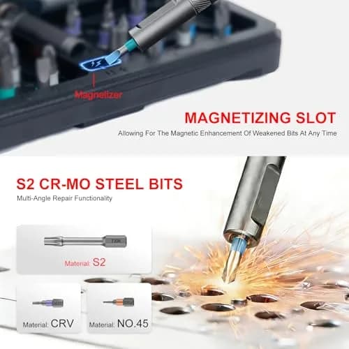 ANVANNA 42 in 1 Magnetic Screwdriver Set | Multi Bit Ratcheting Tool for DIY & Professionals thumbnail 6