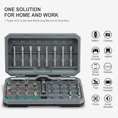 ANVANNA 42 in 1 Magnetic Screwdriver Set | Multi Bit Ratcheting Tool for DIY & Professionals thumbnail 7