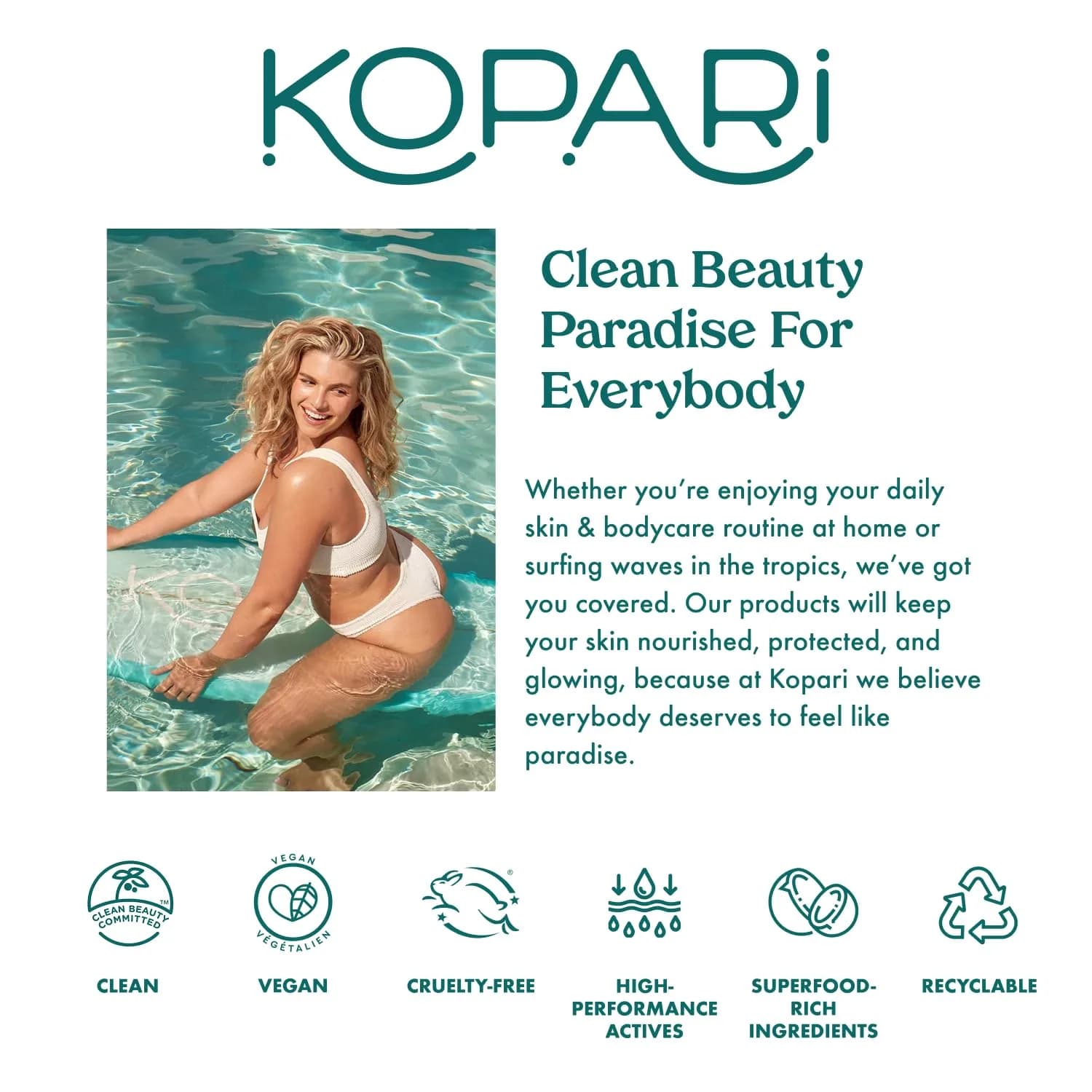 Kopari Sheer Body Mist Sunscreen SPF 30 with Shimmer, Hydrating Mist, Glowy Finish (177 ml / 6 oz) - view 7