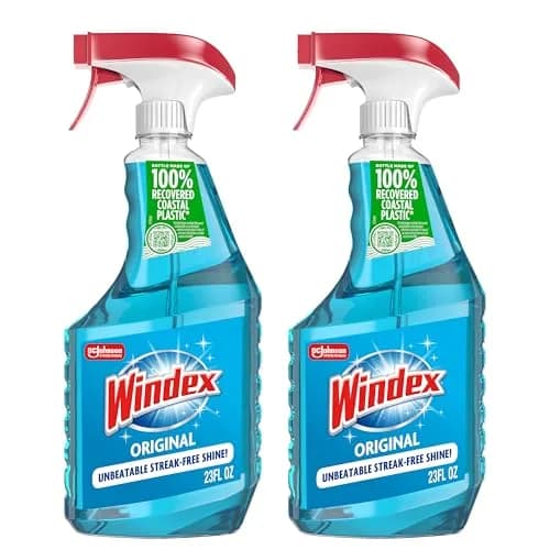 Windex Original Glass Cleaner Spray Bottle 46 fl oz (23 Fl Oz x 2) | Streak-Free Shine for Home Surfaces thumbnail 1