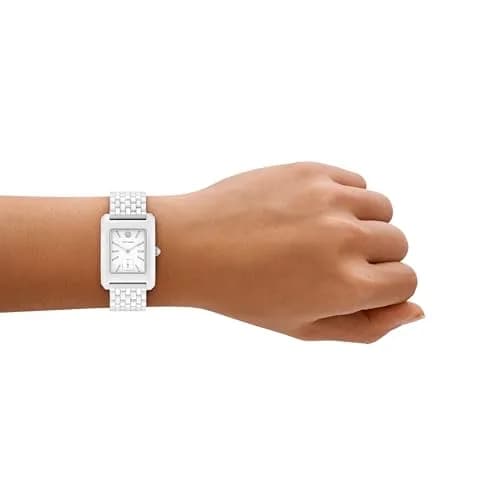 Tory Burch Women's Eleanor Three-Hand White Ceramic Bracelet Watch (Model: TBW1088) | Elegant Minimalist Design for Daily Wear thumbnail 4