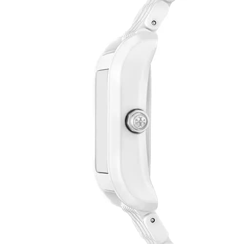 Tory Burch Women's Eleanor Three-Hand White Ceramic Bracelet Watch (Model: TBW1088) | Elegant Minimalist Design for Daily Wear thumbnail 3