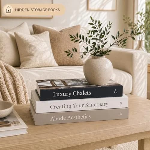 Array & Arrow Decorative Books for Home Decor, Set of 3 Faux Book Storage Boxes with Magnetic Closure, Hidden Storage for Remotes, Keepsakes, Coffee Table, Bookshelf, Living Room Decor thumbnail 4