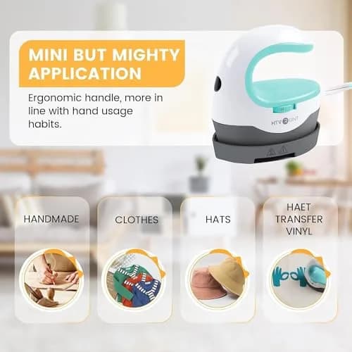 HTVRONT Mini Heat Press Machine, Crafts Edition, Lavender Purple | Compact Heat Transfer Tool thumbnail 4