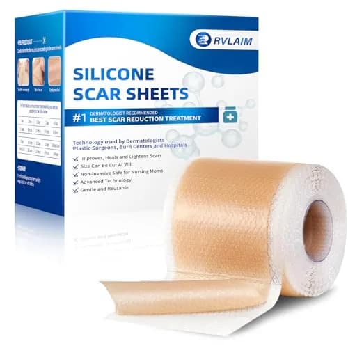 Rvlaim Silicone Scar Sheets, Silicone Scar Tape 1.5M | Clinically Proven Scar Treatment for All Skin Types thumbnail 1