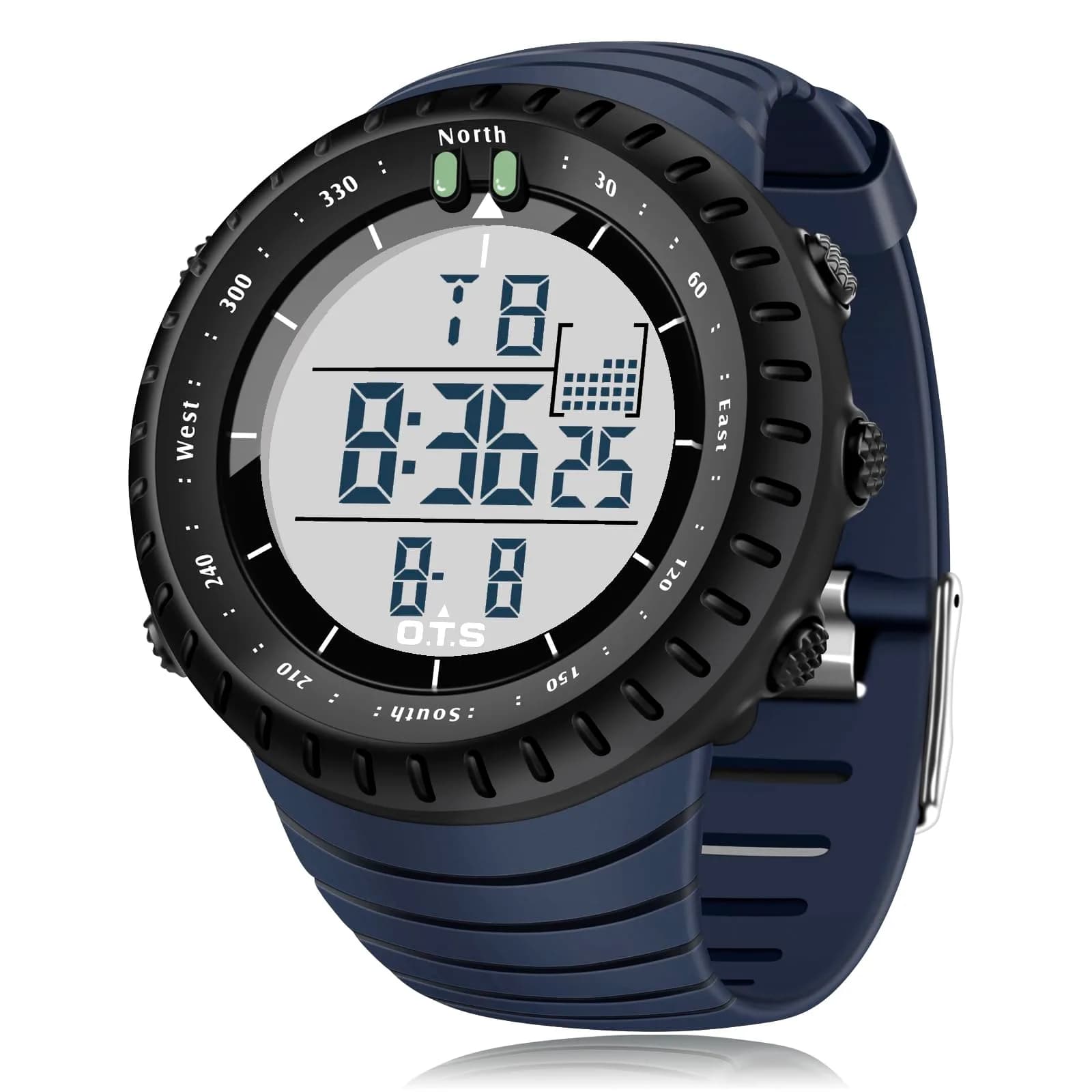 PALADA Men's Digital Sports Watch 50mm (1.97in) | Shock Resistant, 50M Water Resistant, LED Backlight