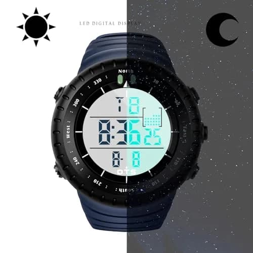 PALADA Men's Digital Sports Watch 50mm (1.97in) | Shock Resistant, 50M Water Resistant, LED Backlight thumbnail 4