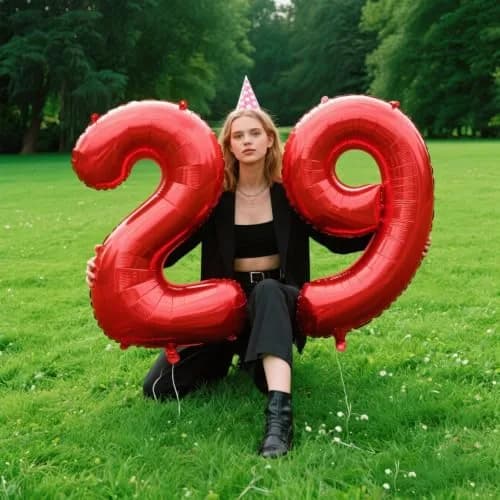 Kelfuoya Red Number 9 Balloon 40 Inch | Jumbo Helium Mylar Foil Digital Balloon for Birthday Party Decorations thumbnail 7