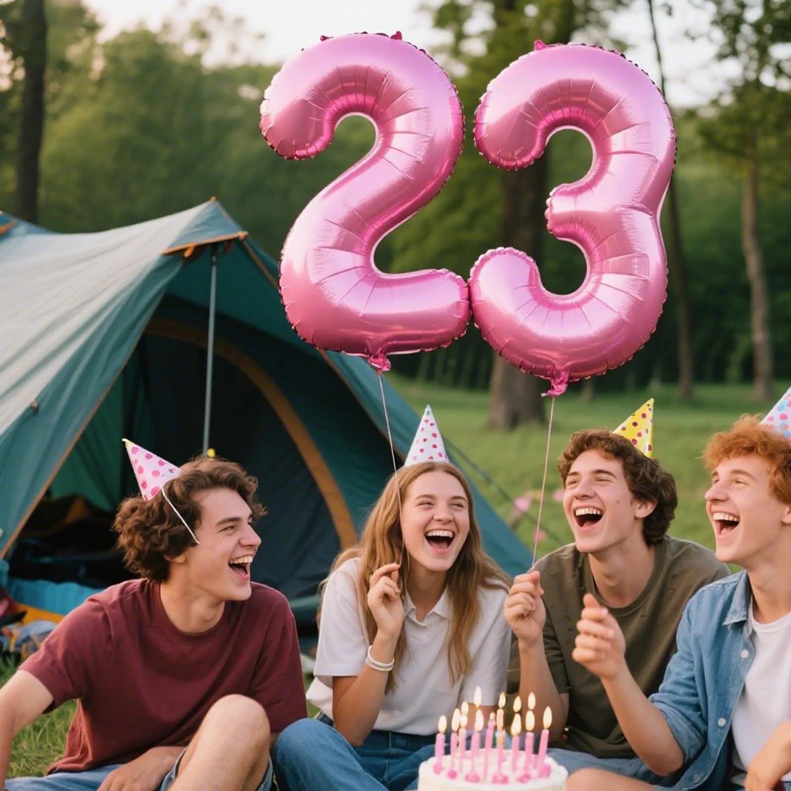 Kelfuoya Pink Number 3 Balloon 40 Inch | Reusable Foil Digital Helium Balloon - view 5