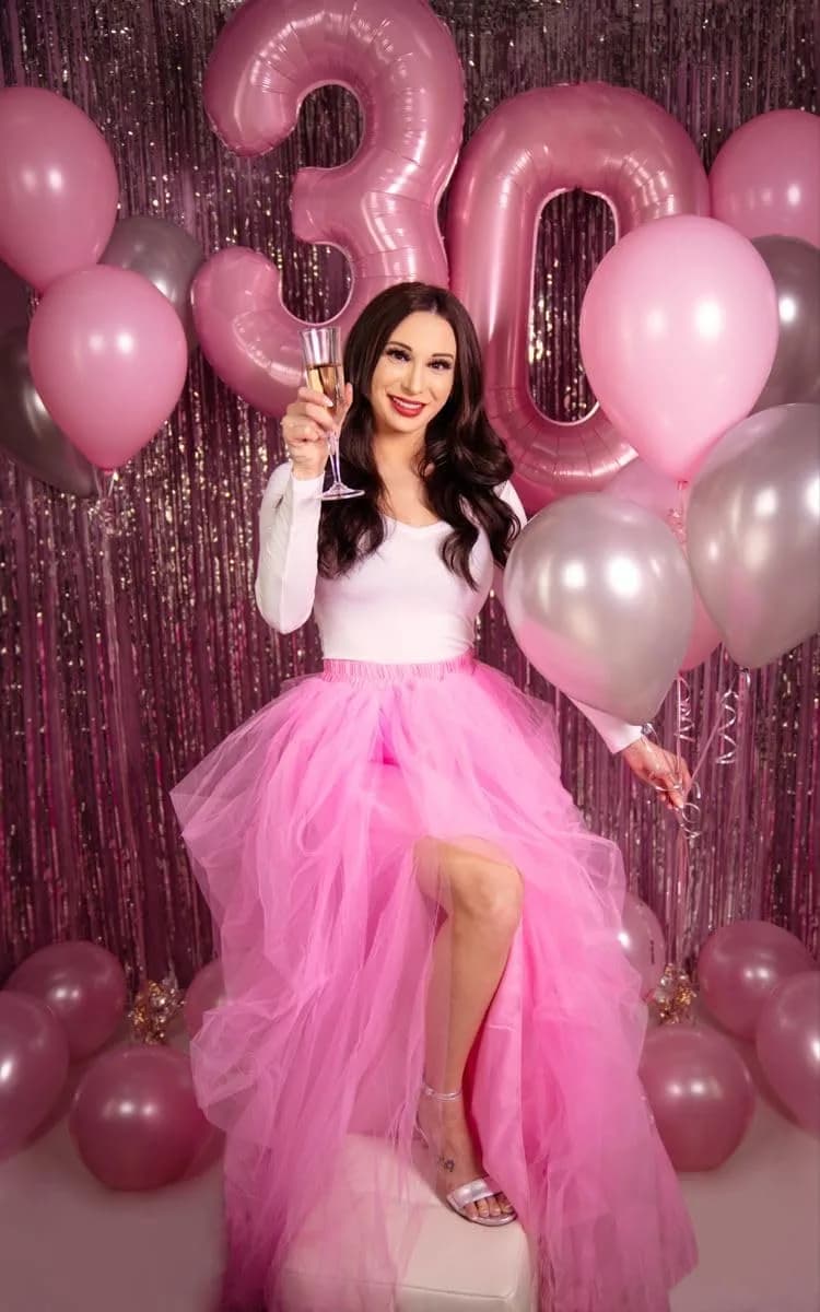 Kelfuoya Pink Number 3 Balloon 40 Inch | Reusable Foil Digital Helium Balloon - view 6