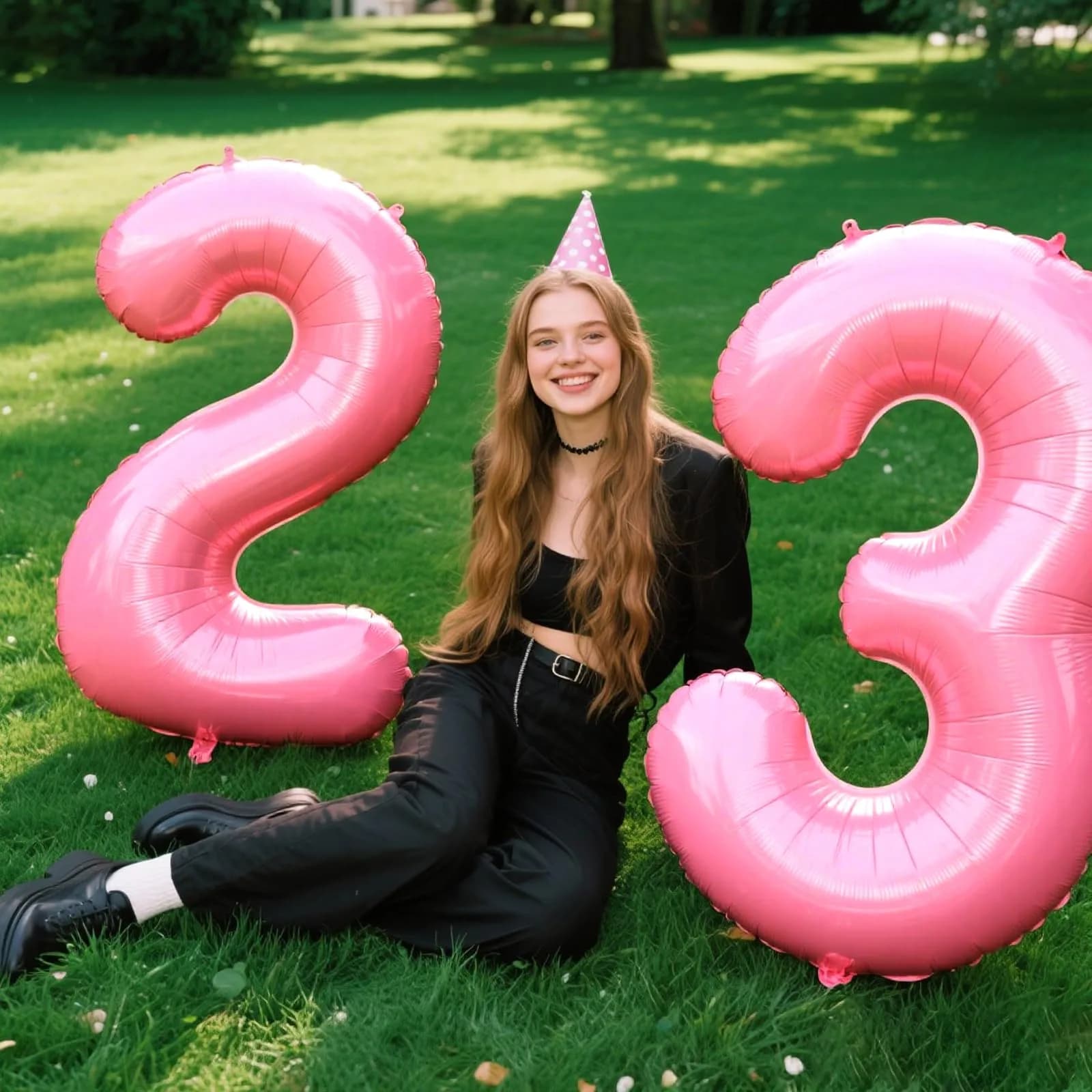 Kelfuoya Pink Number 3 Balloon 40 Inch | Reusable Foil Digital Helium Balloon - view 3