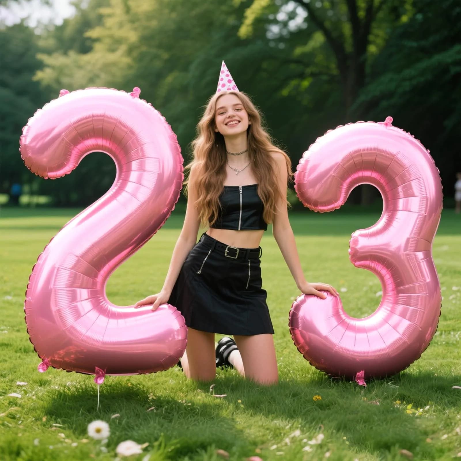 Kelfuoya Pink Number 3 Balloon 40 Inch | Reusable Foil Digital Helium Balloon - view 4