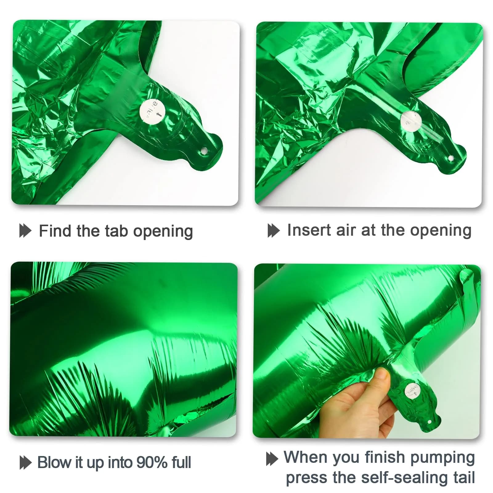 Kelfuoya Green Number 5 Balloon 40 Inch | Premium Mylar Foil for Birthday Parties - view 8