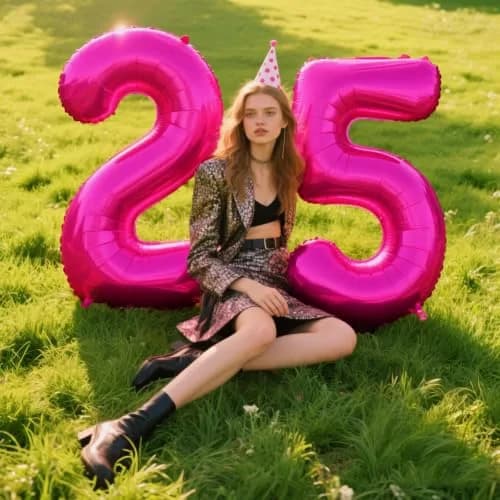Kelfuoya Rose Red Number 2 Balloon 40 Inch | Jumbo Helium Foil Balloon for 2nd Birthday Decorations thumbnail 7