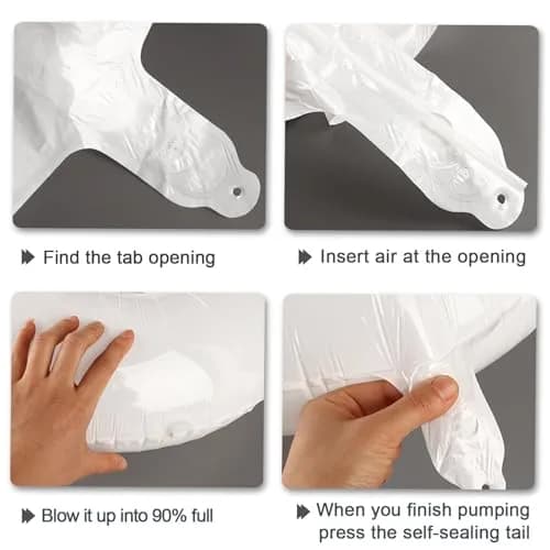 Kelfuoya White Number 5 Balloon 40 Inch | Mylar Foil Digital Helium Balloon for Parties thumbnail 7