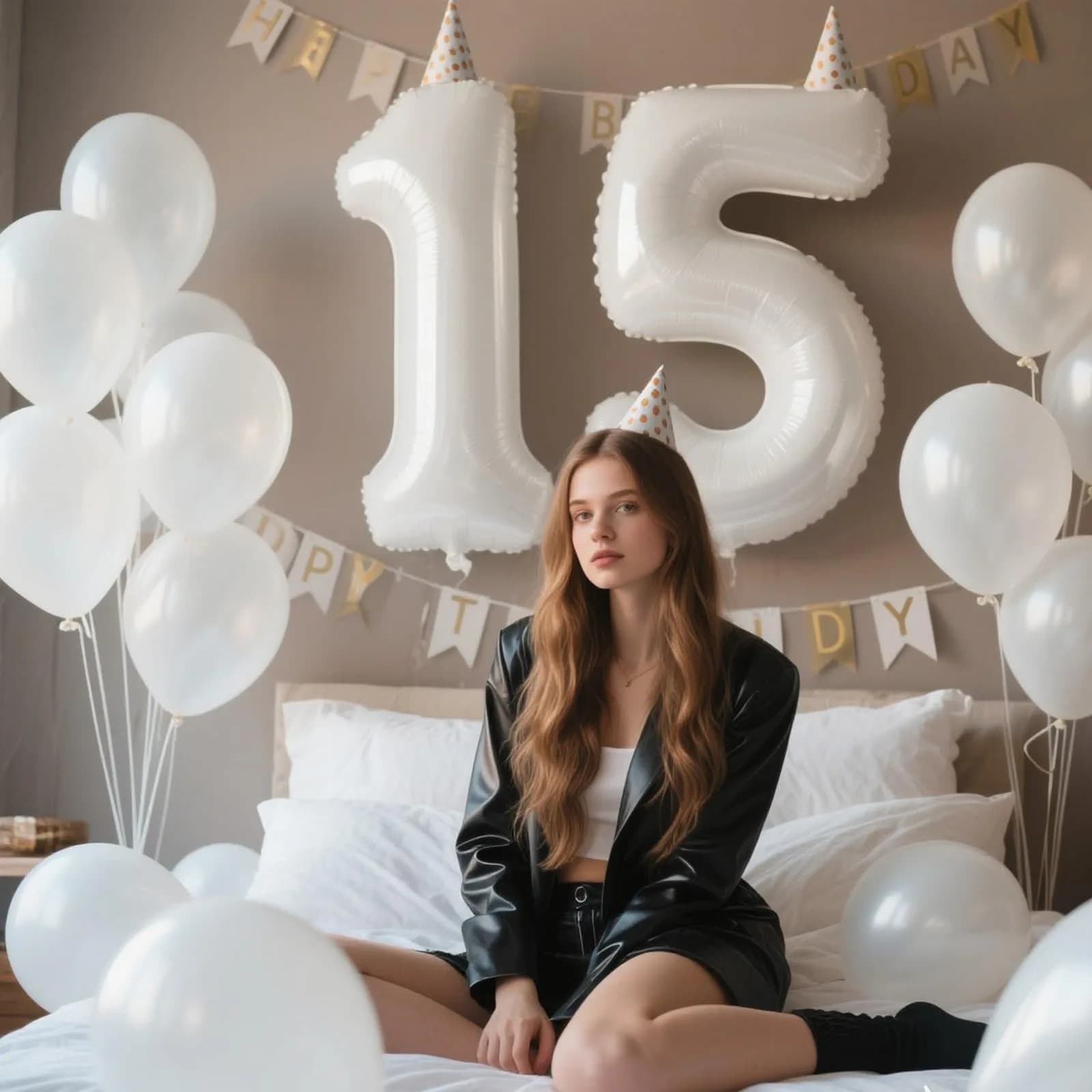 Kelfuoya White Number 5 Balloon 40 Inch | Mylar Foil Digital Helium Balloon for Parties - view 4