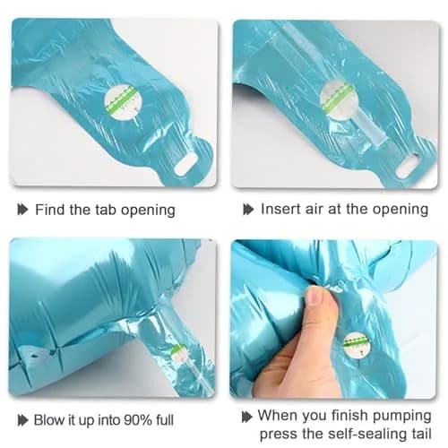 Kelfuoya Light Blue Number 8 Balloon 40 Inch | Mylar Foil Jumbo Helium Balloon for Parties thumbnail 6