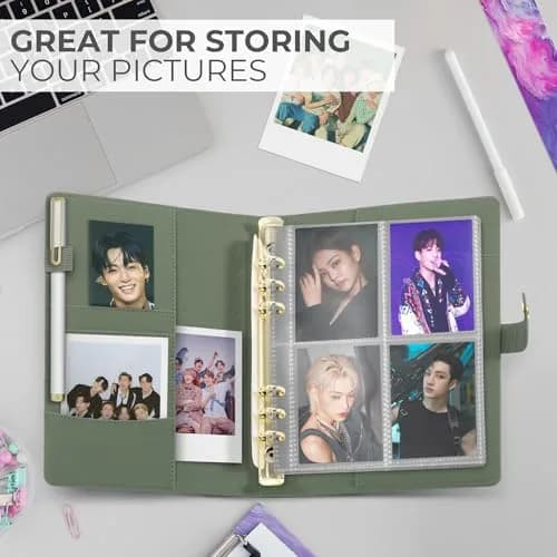ZICOTO A5 Ring Binder with 6 Golden Rings | Refillable Organizer with Pockets (70-120 chars) thumbnail 7