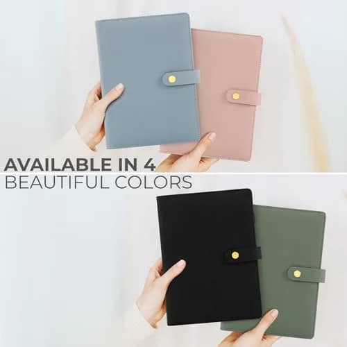 ZICOTO Aesthetic A5 Binder with 6 Golden Rings | Refillable Organizer with Pockets (70-120 chars) thumbnail 8