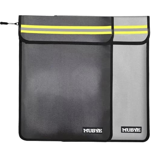 MUBYE Fireproof Waterproof Document Bag 2 Pack 15"x 11" | Protects Valuables from Fire and Water thumbnail 1