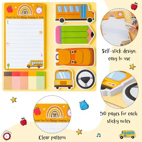 Xqumoi Bus Driver Sticky Notes Set | 550 Sheets | School Office Supplies thumbnail 3