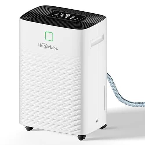 HOGARLABS 100 Pint Dehumidifier for Basement & Bedroom | Covers 6000 Sq.Ft, Auto Humidity Control, Quiet Home & Garage Use thumbnail 1