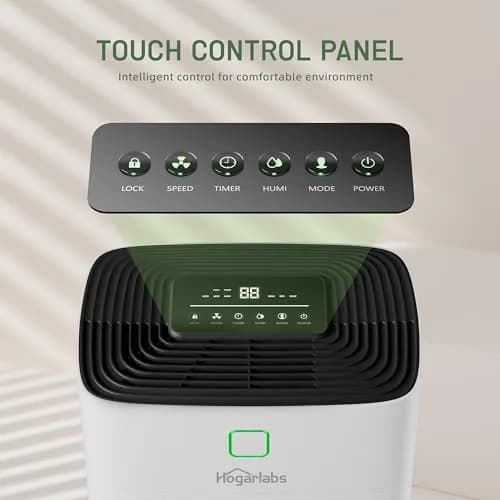 HOGARLABS 100 Pint Dehumidifier for Basement & Bedroom | Covers 6000 Sq.Ft, Auto Humidity Control, Quiet Home & Garage Use thumbnail 7