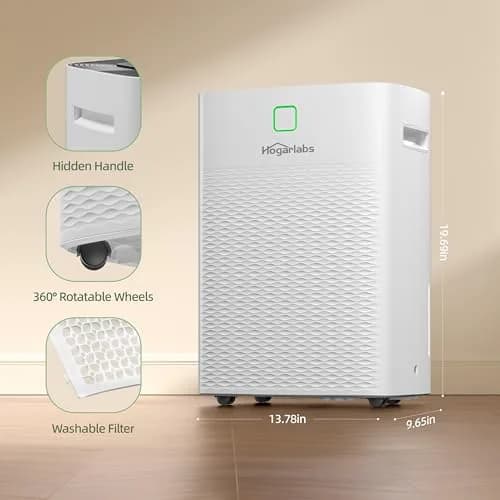 HOGARLABS 100 Pint Dehumidifier for Basement & Bedroom | Covers 6000 Sq.Ft, Auto Humidity Control, Quiet Home & Garage Use thumbnail 8