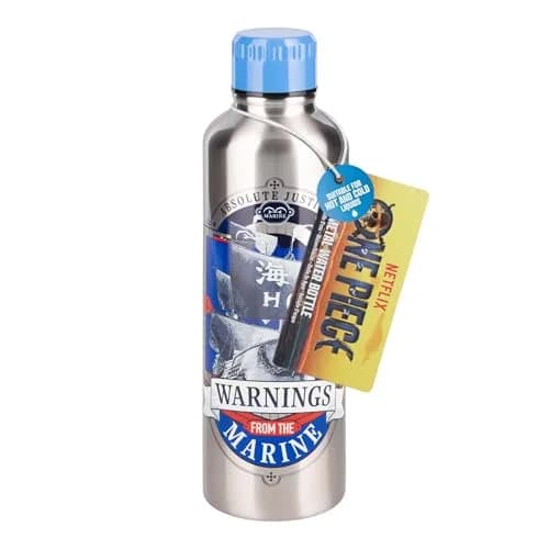 Paladone One Piece Marines Stainless Steel Water Bottle 500ml (16.9 fl oz) | Officially Licensed Anime Merchandise thumbnail 1