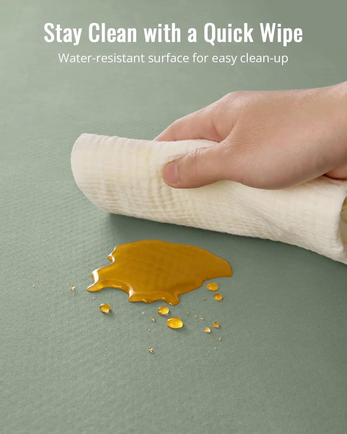 Blissful Diary Baby Splat Mat 128cm x 128cm (50.4 x 50.4 Inch) | Waterproof Floor Protector for High Chairs & Playtime - view 6