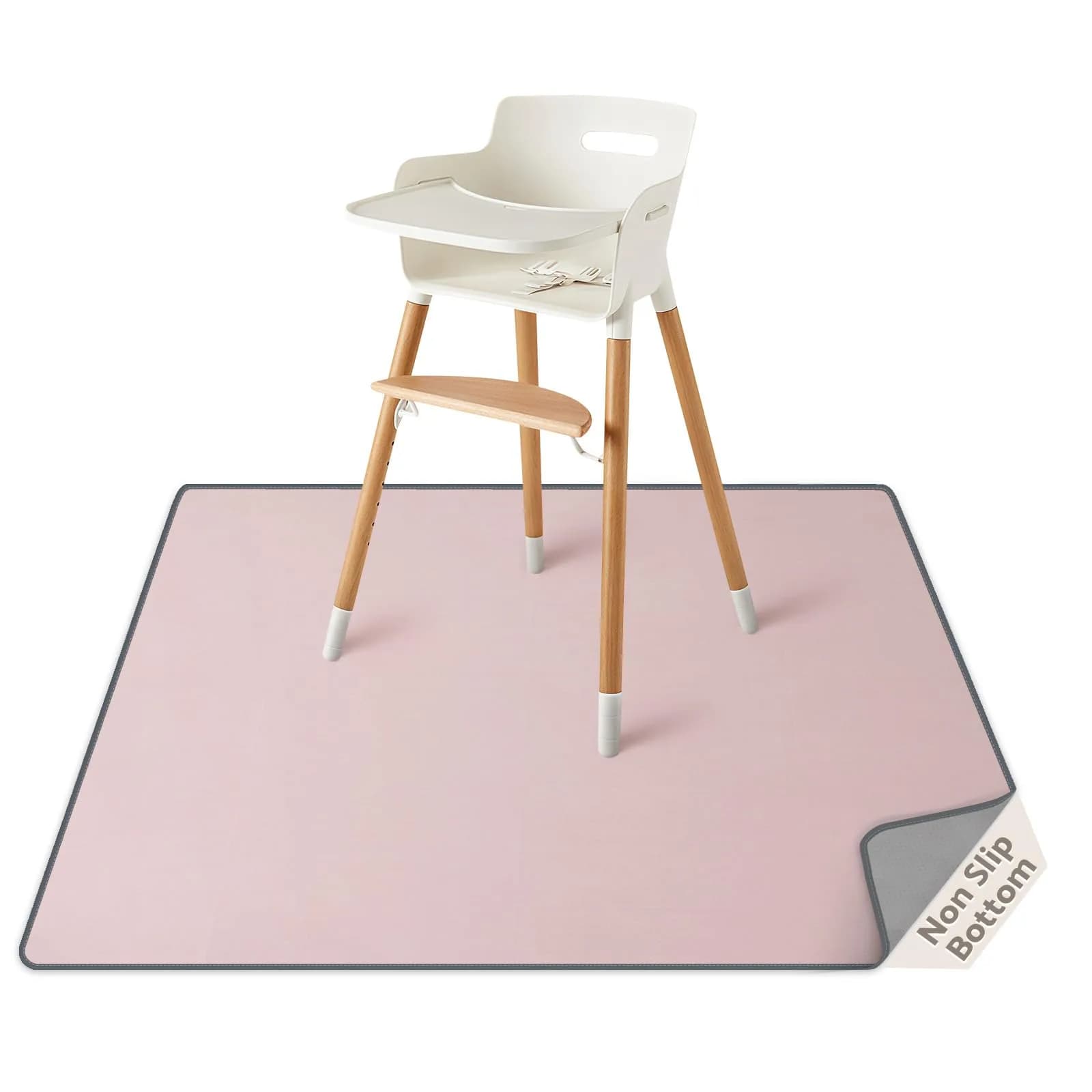 Blissful Diary Baby Splat Mat 128cm (50.4 Inch) - Waterproof Playtime Floor Protector in Blush Pink - main product image