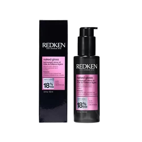 Redken Naked Gloss Lightweight Shine Hair Oil 100ml (3.4 Fl Oz) | Professional Shine & Heat Protection thumbnail 1