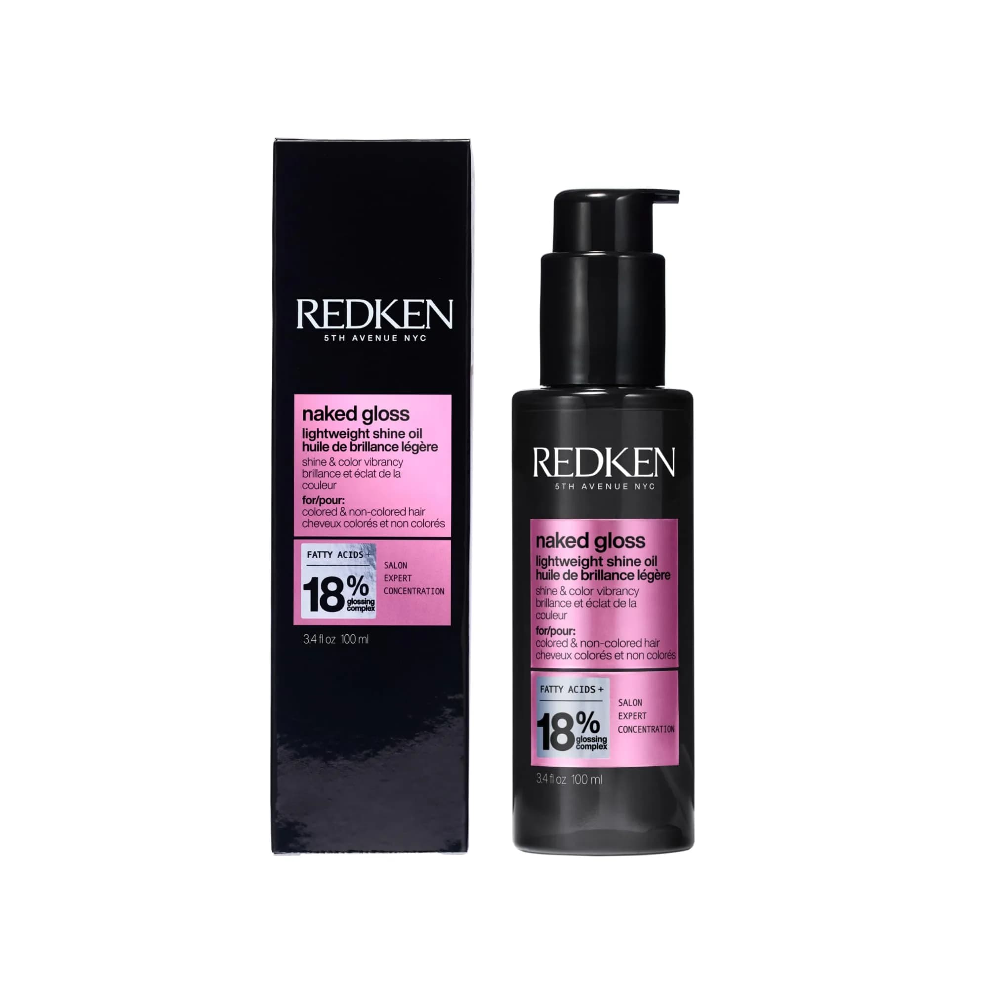 Redken Naked Gloss Lightweight Shine Hair Oil 100ml (3.4 Fl Oz) | Professional Shine & Heat Protection — 3.