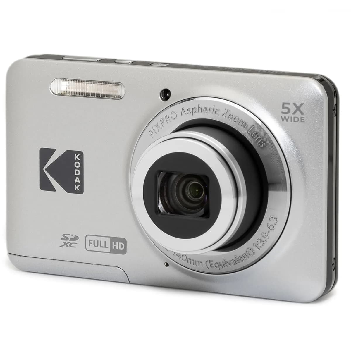 KODAK PIXPRO FZ55 Digital Camera Gray 16MP CMOS 5X Optical Zoom 28mm Wide Angle 1080P Full HD Video 2.7" LCD | Compact Point and Shoot Camera - main product image