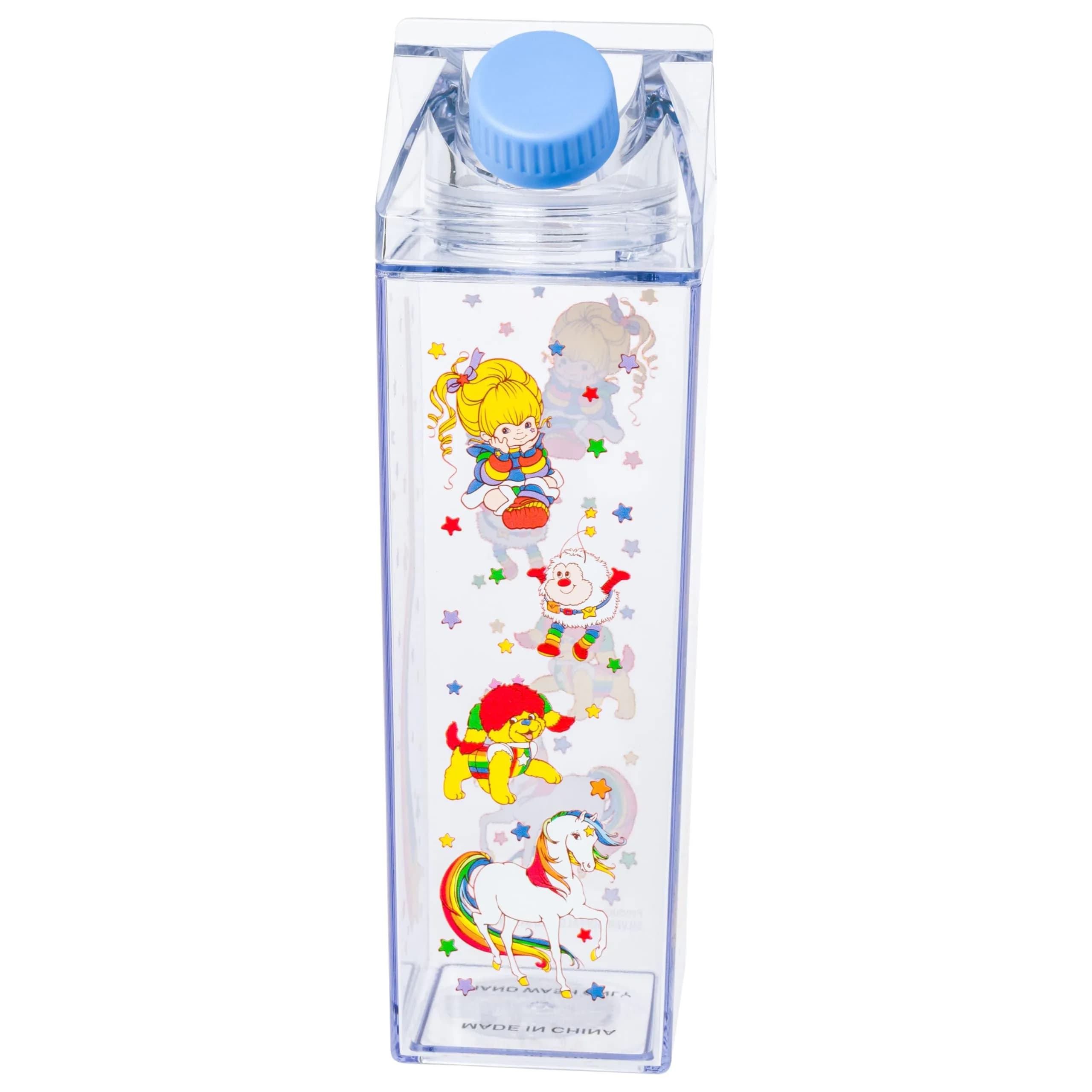 Silver Buffalo Rainbow Brite Milk Carton Bottle 16.2oz | Nostalgic Character Drinkware for Daily Use — Rainbow Brite