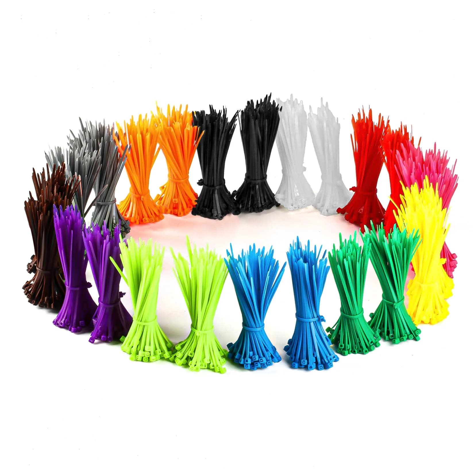 HexinYigjly 2400 Pcs 4 Inch Multicolor Nylon Zip Ties | UV & Heat Resistant for Home, Office, Garden - main product image