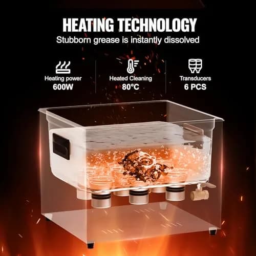 VEVOR 15L Ultrasonic Cleaner 360W Digital Ultrasonic Cleaning Machine with Heater & Degassing Mode | 40kHz Industrial Ultrasound Cleaner for Jewelry, Tools, Labware thumbnail 3