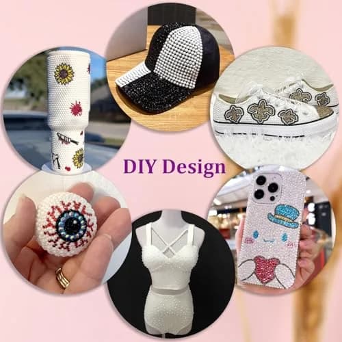 TINKRSTUFF White 25000pcs Resin Rhinestones Mixed Sizes (2-6mm) | Crafting & Nail Art Gems with Glue thumbnail 4